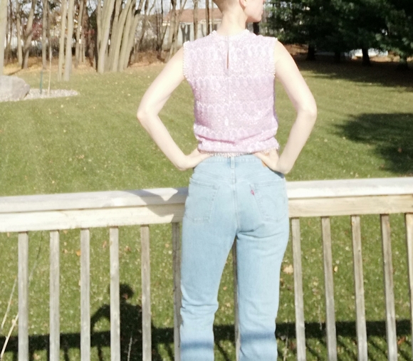 Vintage handmade beaded vest - Picture 2 of 4